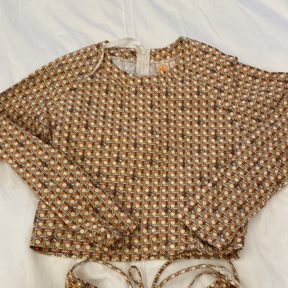 Tory Burch swim bikini set with matching cropped rash guard - Picture 3 of 4